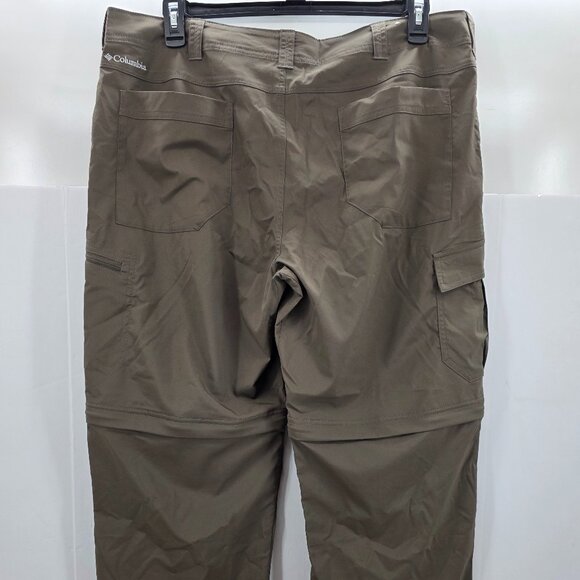 Columbia Pants Men 40x30 Hiking Convertible Zip Off Ripstop Brown NWOT - Picture 2 of 13